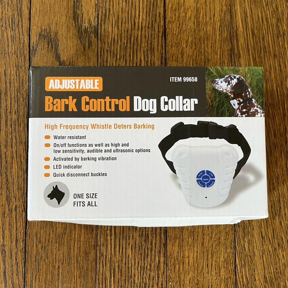 Adjustable dog bark control collar